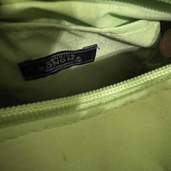 Sonoma Vintage Butterflies Straw Wicker Woven Handbag/Shoulder Purse Bag | Tan - Picture 7 of 9